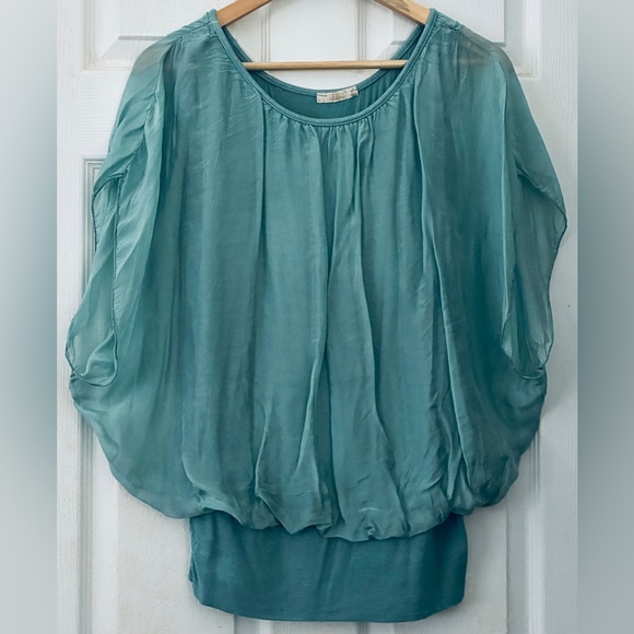Giusy Tops - Elegant Teal Women's Top